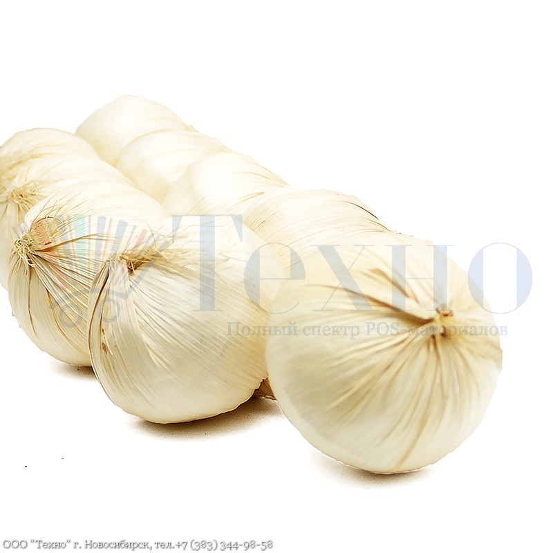 Лук белый в связке (муляж), 450 мм, 12 плодов