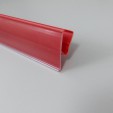 Ценникодержатель полочный LSM, цвет красный, h=39 мм, L=990 мм