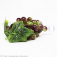 Виноград бордово-зеленый, глянцевый, 80-85 круглых ягод, кисть L=250 мм (муляж)