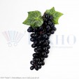 Виноград черный, глянцевый, 80-85 каплевидных ягод, кисть L=260 мм (муляж)