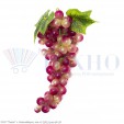 Виноград сливочно-красный, глянцевый, 80-85 круглых ягод, кисть L=250 мм (муляж)