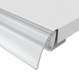 Ценникодержатель полочный HSAC, цвет серый, h=39 мм, L=1238 мм
